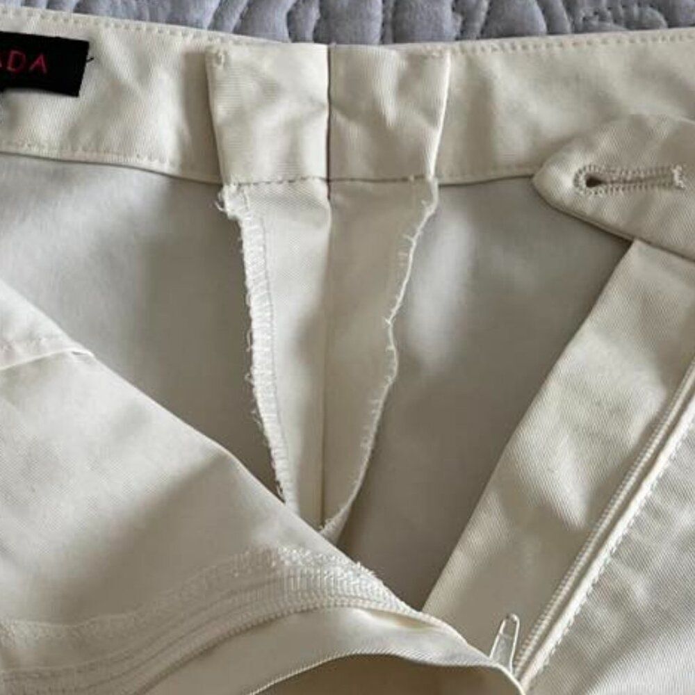 Escada Women's  Wide Cream Trousers Size 4 - Picture 5 of 12